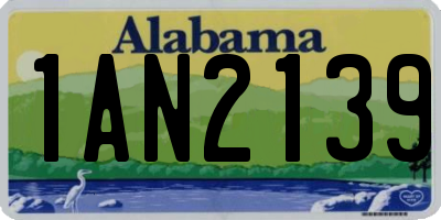 AL license plate 1AN2139