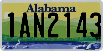 AL license plate 1AN2143