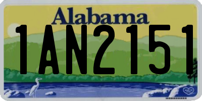 AL license plate 1AN2151