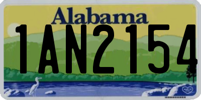 AL license plate 1AN2154