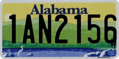 AL license plate 1AN2156