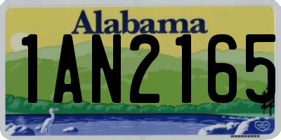 AL license plate 1AN2165