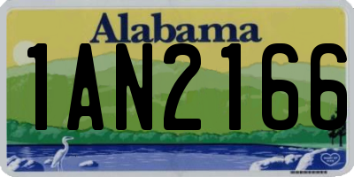 AL license plate 1AN2166