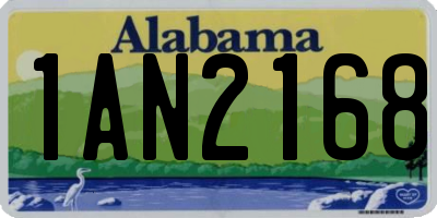 AL license plate 1AN2168