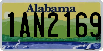 AL license plate 1AN2169
