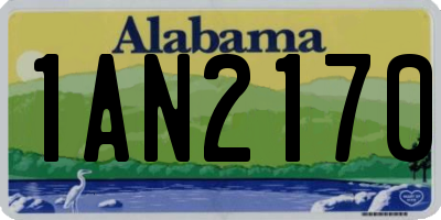 AL license plate 1AN2170