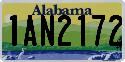 AL license plate 1AN2172