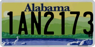 AL license plate 1AN2173