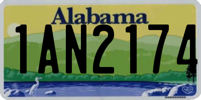 AL license plate 1AN2174