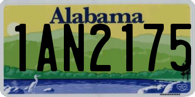 AL license plate 1AN2175
