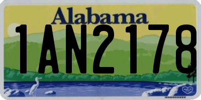 AL license plate 1AN2178