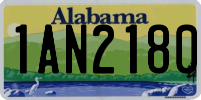 AL license plate 1AN2180