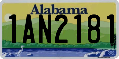 AL license plate 1AN2181