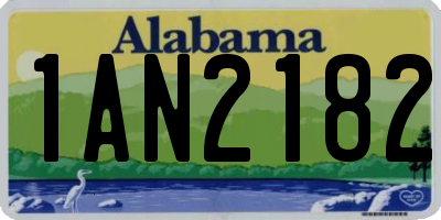 AL license plate 1AN2182