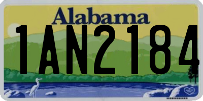 AL license plate 1AN2184