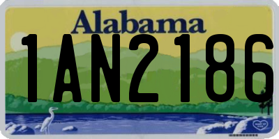 AL license plate 1AN2186