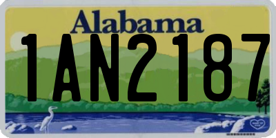 AL license plate 1AN2187