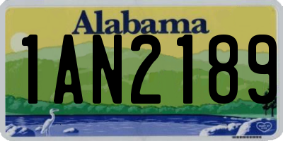 AL license plate 1AN2189