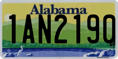 AL license plate 1AN2190