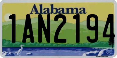 AL license plate 1AN2194