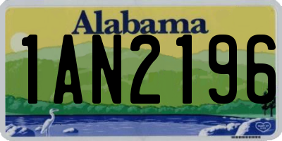 AL license plate 1AN2196
