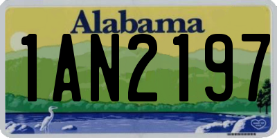 AL license plate 1AN2197