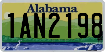 AL license plate 1AN2198