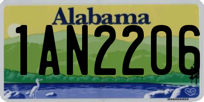 AL license plate 1AN2206