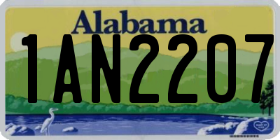 AL license plate 1AN2207