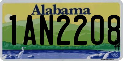 AL license plate 1AN2208