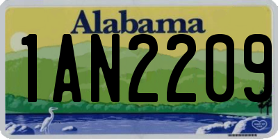 AL license plate 1AN2209