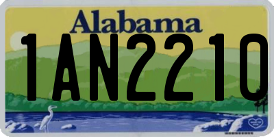 AL license plate 1AN2210