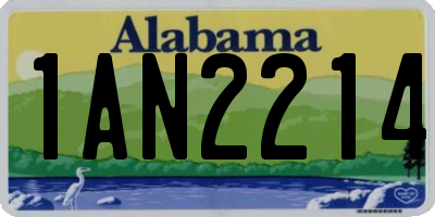 AL license plate 1AN2214