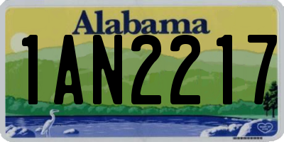 AL license plate 1AN2217