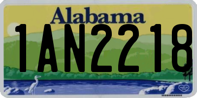 AL license plate 1AN2218