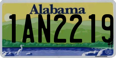 AL license plate 1AN2219