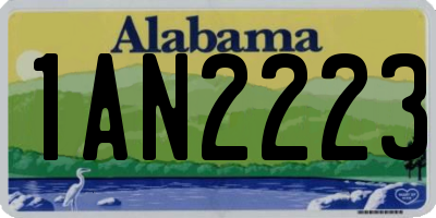 AL license plate 1AN2223