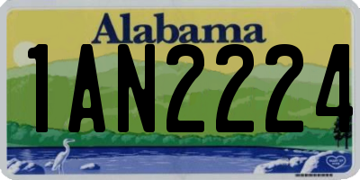 AL license plate 1AN2224