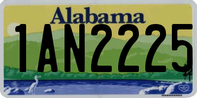 AL license plate 1AN2225