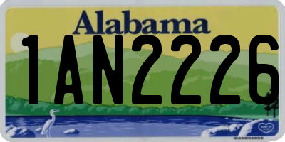 AL license plate 1AN2226