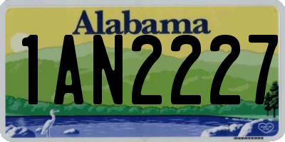 AL license plate 1AN2227