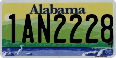 AL license plate 1AN2228