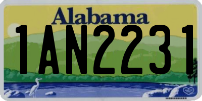 AL license plate 1AN2231