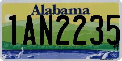 AL license plate 1AN2235