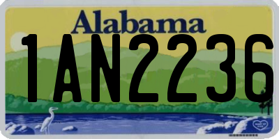 AL license plate 1AN2236