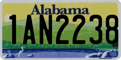 AL license plate 1AN2238