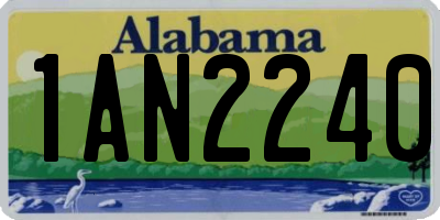 AL license plate 1AN2240