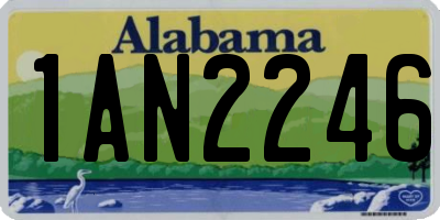 AL license plate 1AN2246