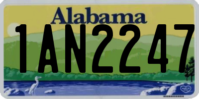 AL license plate 1AN2247
