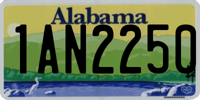 AL license plate 1AN2250